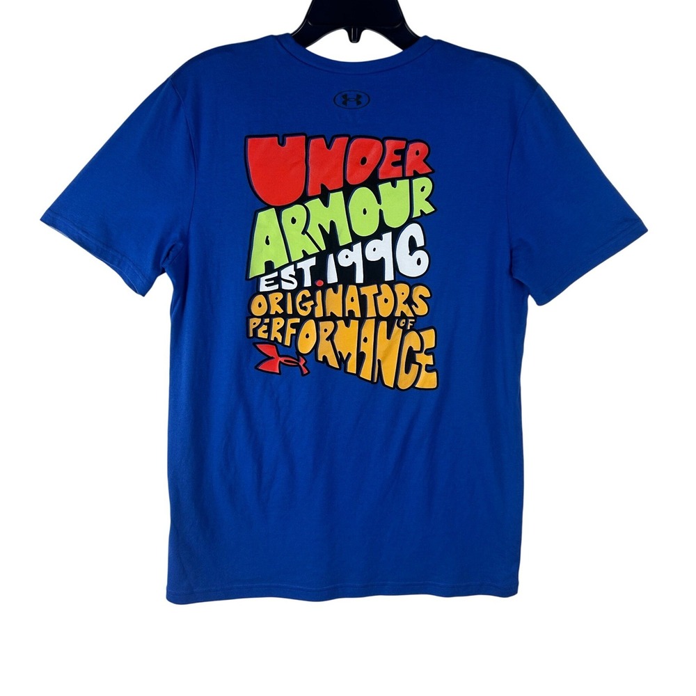 Under Armour Boys Blue Graphic Short Sleeve Tee